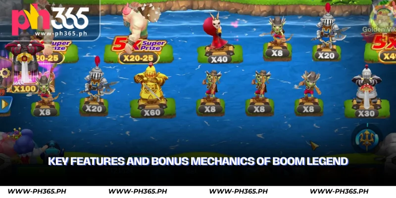 Boom Legend at PH365 – Explosive Fish Shooting Game by JILI 3 key features and bonus mechanics of boom legend
